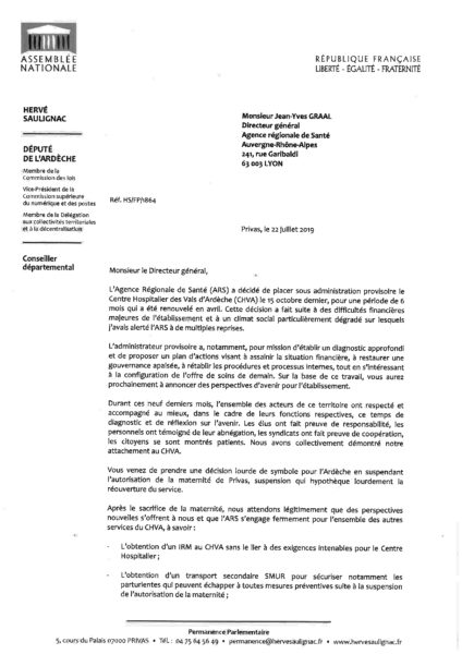 ARS : le point sur nos attentes pour lhôpital de Privas.