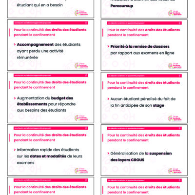 10 propositions pour la continuité des droits des étudiants pendant le confinement