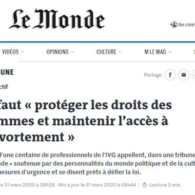 Tribune : Il faut « protéger les droits des femmes et maintenir l’accès à l’avortement »