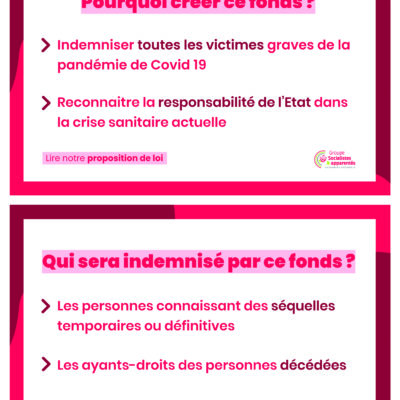 Proposition de loi pour créer un fonds dindemnisation pour les victimes du Covid-19