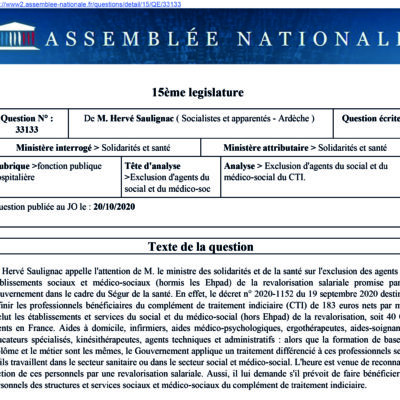 Pour une revalorisation salariale des agents du social et du médico-social
