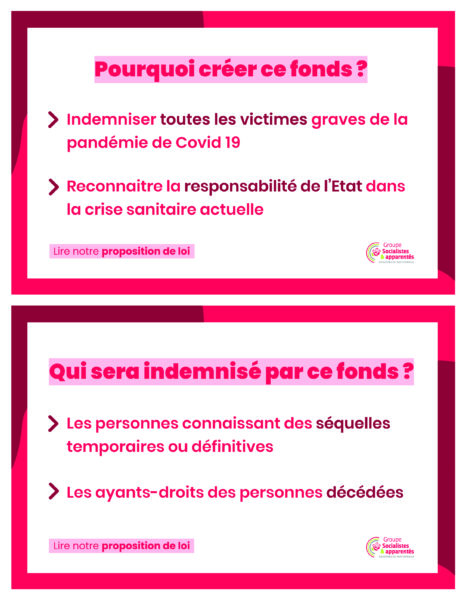 Proposition de loi pour créer un fonds dindemnisation pour les victimes du Covid-19