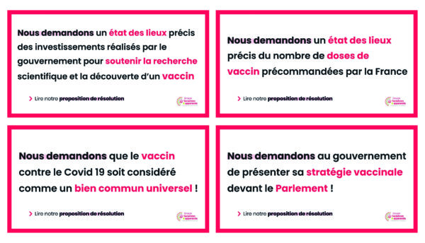 Proposition de résolution pour une stratégie de vaccination anticipée et organisée